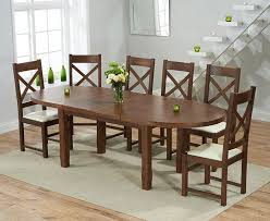 Buy cream dining table and chairs and get the best deals at the lowest prices on ebay! Extending Dark Oak Dining Table And 8 Cream Chairs Homegenies