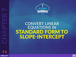 Convert Linear Equations In Standard
