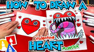 How To Draw A Heart Monster - Folding Surprise - YouTube