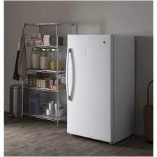 4 glass, 2 adjustable freezer shelves. Ge 17 3 Cu Ft Frost Free Upright Freezer White Fuf17smrww Best Buy