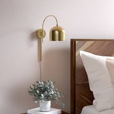 Light Dimmable Plug In Armed Sconce