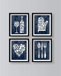 blue modern kitchen art dining room