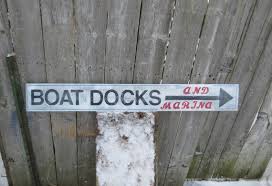 boat docks sign marina sign directional