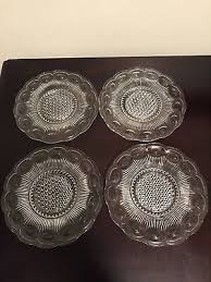 Vintage Pressed Glass Dessert Plates