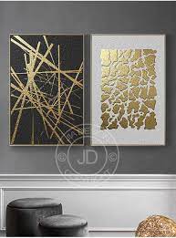 Luxury Gold Silver Series Wall Art