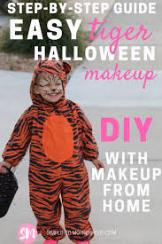 diy easy tiger halloween makeup