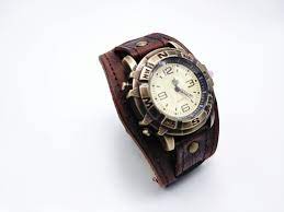 Steampunk Leather Watch Anniversary Gift Wood Watch Men - Etsy New Zealand
