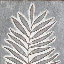 luxenhome wood framed metal leaf wall