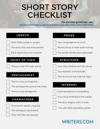 short story checklist