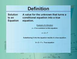 Definition Equation Concepts Solution