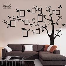 Large Family Tree Wall Decal Black
