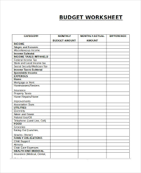 A project budget is the total sum of money allocated for a particular purpose in relation to a project for a specific period of time. 17 Printable Budget Worksheet Templates Word Pdf Excel Free Premium Templates