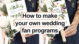 how to make wedding fan programs in a