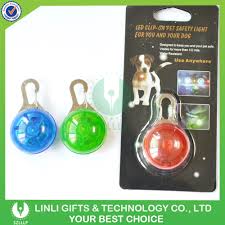 Pet Dog Led Flasher Blinker Circular Light Buckle Clip Safety Pendant Collar Led Dog Collar
