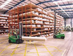 fabric roll storage racks industrial