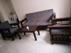 modular wooden sofa set without cushion