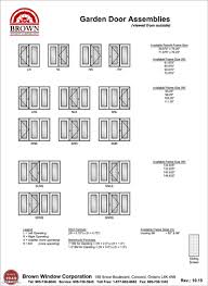 Garden Door Window Size Chart From Brown Window Corporation