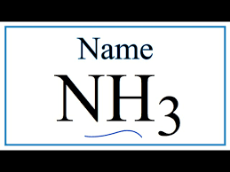 how to write the name for nh3 you