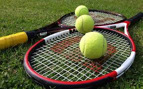 tennis tennis racket ball ball on
