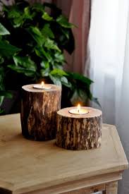 Log Candle Holders Wedding Center