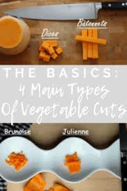 8 main types of vegetable cutting