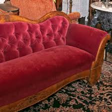 victorian empire style velvet sofa