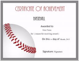 Free Editable Baseball Certificates Customize Online