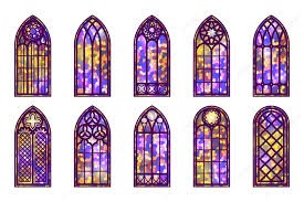 Gothic Windows Set Glass Window