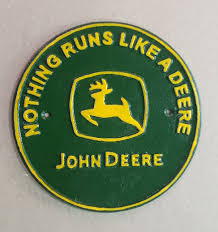 John Deere Cast Iron Wall Plaque