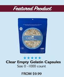Clear Size 0 Empty Gelatin Capsules Essential Oils