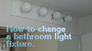 replace a bathroom light fixture diy