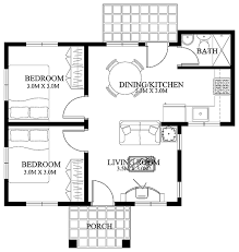 Two Beds Small House Design 2016003