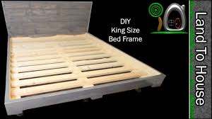 Pretty much all of these diy bed frames are platform style. Build A Simple King Size Bed Frame Out Of Wood Youtube