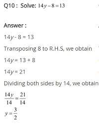 8 Maths Chapter 2 Linear Equations