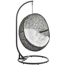 modway hide patio swing chair with