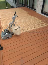 how to sand a cedar deck sand stain