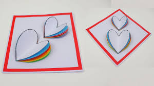 40 easy diy valentine's gifts that are literally made with love. How To Make Diy Easy Mother S Day Card Rainbow Heart Love Greeting Card Easy Valentine S Day Card Youtube