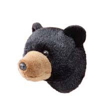 Black Bear Stuffed Animal Wall Toy