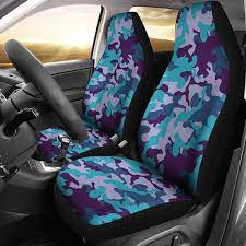 Teal Camouflage Car Seat Covers