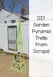 Garden Pyramid Trellis From Scraps