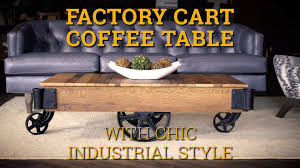 A coffee table the doubles as a bench in case you have a lot of unexpected guests visiting! Reclaimed Barn Wood Factory Cart Coffee Table Dutchcrafters Videos