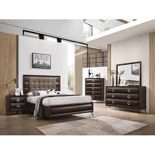 King dinettes carries that latest styles in contemporary bedroom furniture domestically made in the highest quality of materials. 4pc Contemporary Bedroom Furniture Dark Merlot Finish Queen Size Bed Set Walmart Com Walmart Com