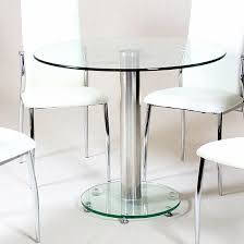 saturn large round glass dining table