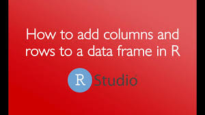 columns and rows to a data frame in r