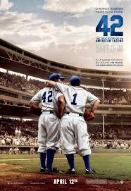 Фильм посвящен тому, как брэнч рики и джеки робинсон уничтожили сегрегацию в бейсболе в 1947 году. 42 2013