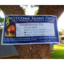 welcome home signs for military spouses
