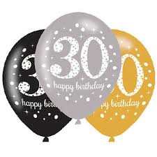 Download this free vector about birthday banners and cards black and silver, and discover more than 10 million professional graphic resources on freepik. 6 X 30th Birthday Balloons Black Silver Gold Party Decorations Age 30 Balloons 13051639075 Ebay