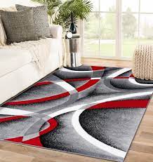 persian rugs modern trendz collection area rug gray red