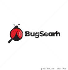 Magnifying Glass With Insect Bug Logo