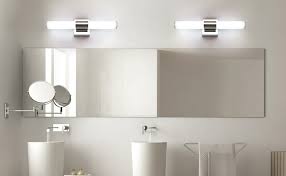 Find the fixture that will complement your décor with our selection of flush mount ceiling lights, sconces, vanity lights & more! Bathroom Vanity Light Fixture 7degobii 15 7 Inches 8w 6000k Chrome Led Mirror Lights For Bathroom Wall Sconces Amazon Com